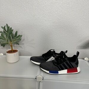 adidas NMD R1 Black with Red and Blue Accents